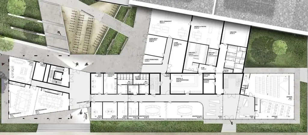 Grundriss eines Gebäudes